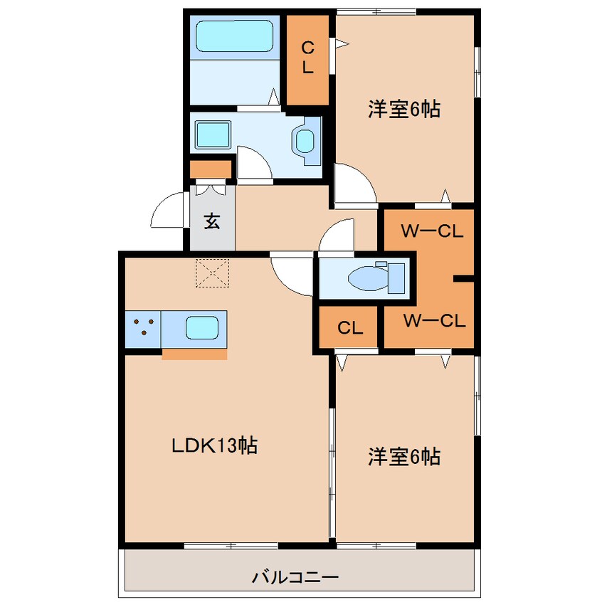 間取図 近鉄橿原線/新ノ口駅 徒歩4分 3階 1年未満