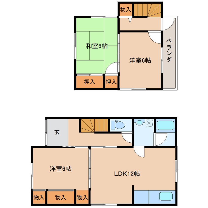 間取図 近鉄南大阪線/坊城駅 徒歩5分 1階 築45年