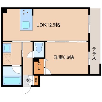 間取図 近鉄大阪線（近畿）/大和八木駅 徒歩9分 1階 1年未満