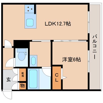 間取図 近鉄大阪線（近畿）/大和八木駅 徒歩9分 2階 1年未満