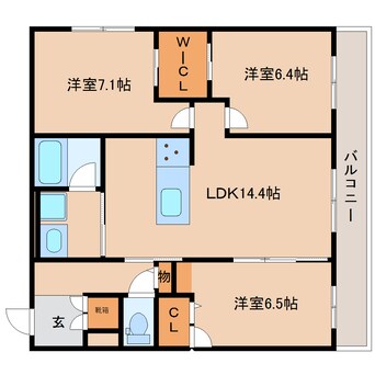 間取図 近鉄大阪線（近畿）/大和八木駅 徒歩12分 1階 建築中