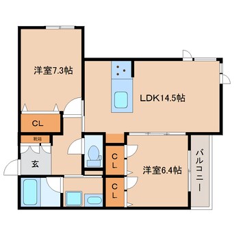 間取図 近鉄大阪線（近畿）/大和八木駅 徒歩12分 2階 建築中