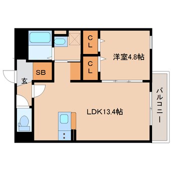 間取図 近鉄橿原線/橿原神宮前駅 徒歩5分 1階 1年未満