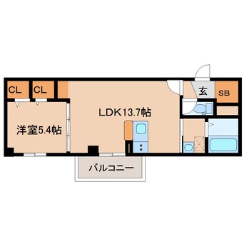 間取図 近鉄橿原線/橿原神宮前駅 徒歩5分 1階 1年未満