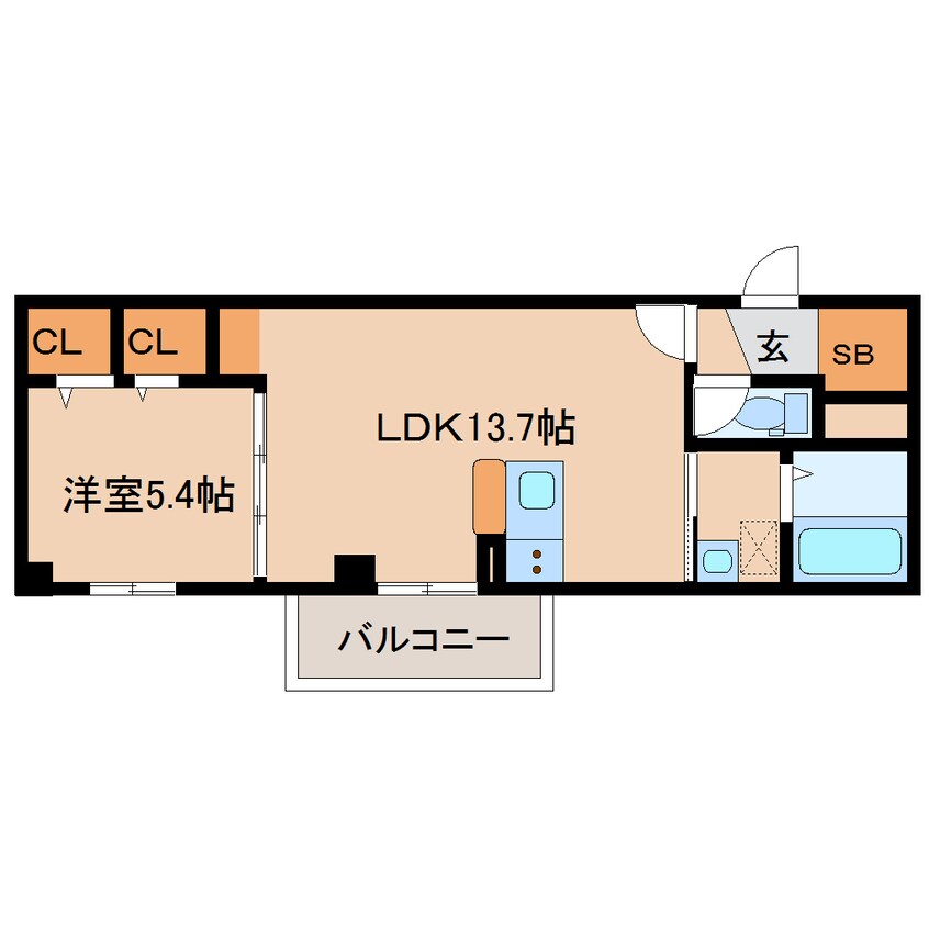 間取図 近鉄橿原線/橿原神宮前駅 徒歩5分 2階 1年未満