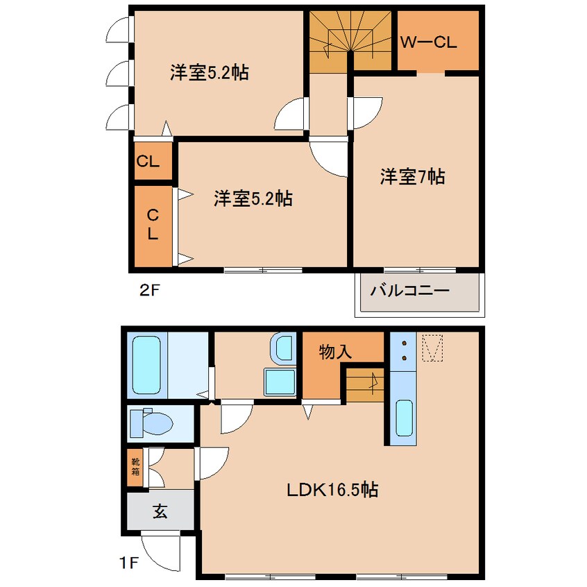 間取図 近鉄橿原線/橿原神宮前駅 徒歩11分 1-2階 1年未満