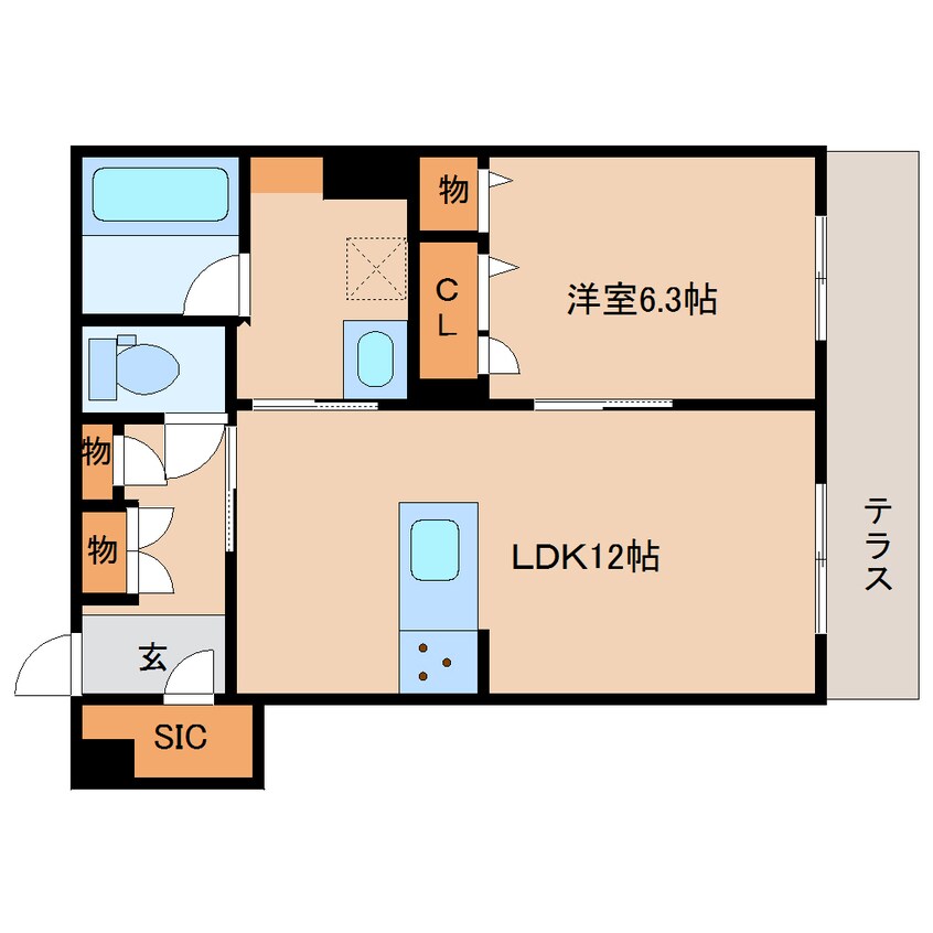 間取図 近鉄大阪線（近畿）/大和八木駅 徒歩11分 1階 建築中