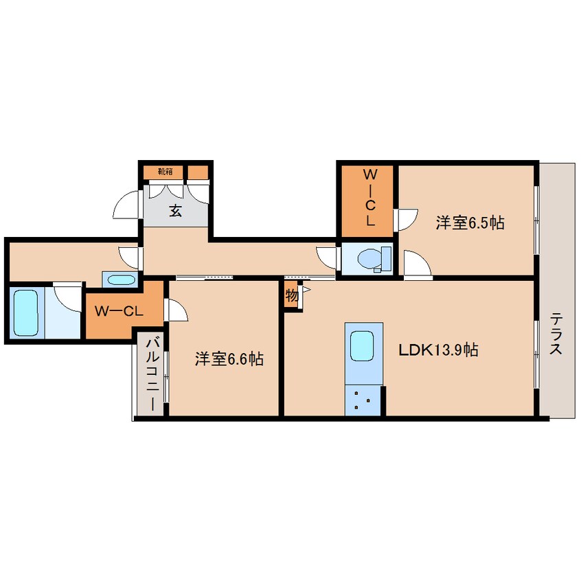 間取図 近鉄大阪線（近畿）/大和八木駅 徒歩11分 3階 建築中