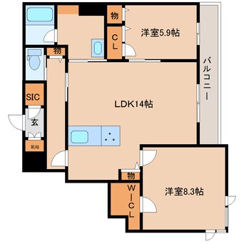 間取図 近鉄大阪線（近畿）/大和八木駅 徒歩11分 3階 建築中