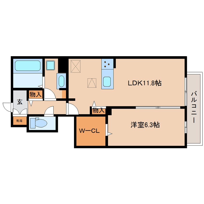 間取図 近鉄大阪線（近畿）/大和八木駅 徒歩12分 1階 建築中