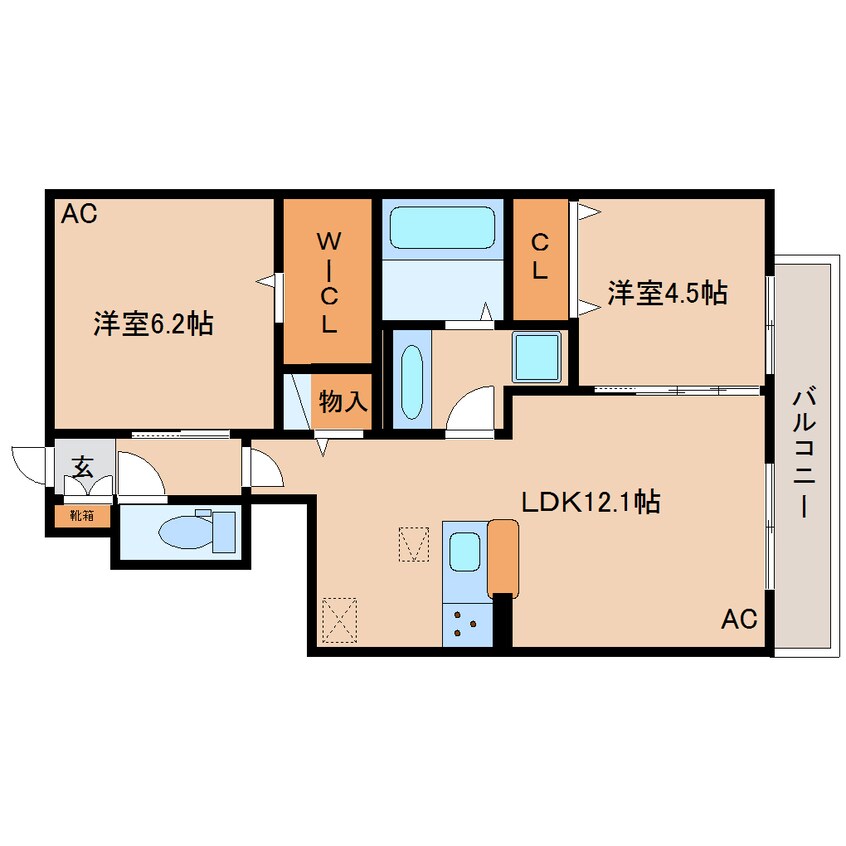 間取図 近鉄大阪線（近畿）/大和八木駅 徒歩12分 1階 建築中