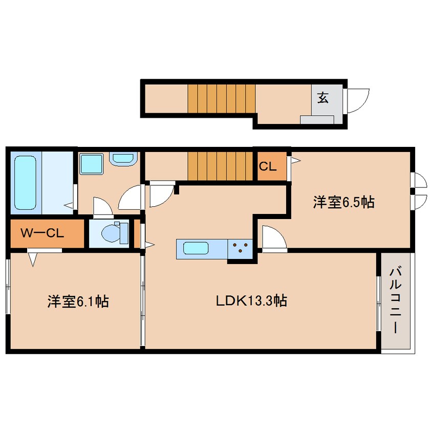 間取図 近鉄田原本線/但馬駅 徒歩11分 2階 建築中