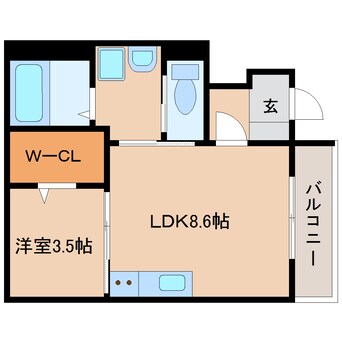 間取図 近鉄橿原線/新ノ口駅 徒歩10分 1階 築1年