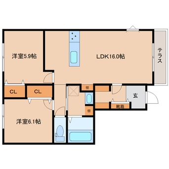 間取図 近鉄南大阪線/坊城駅 徒歩5分 1階 建築中