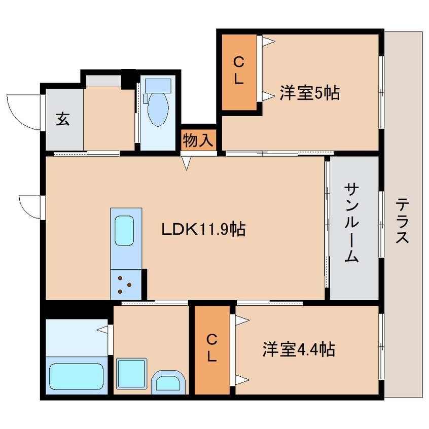 間取図 近鉄橿原線/新ノ口駅 徒歩14分 1階 建築中