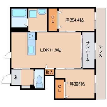 間取図 近鉄橿原線/新ノ口駅 徒歩14分 1階 建築中