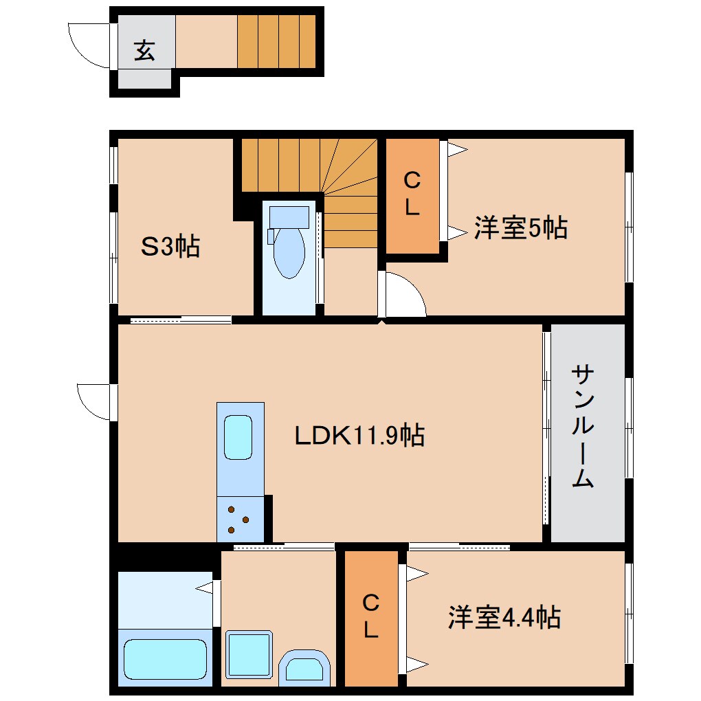 間取り図 近鉄橿原線/新ノ口駅 徒歩14分 2階 建築中
