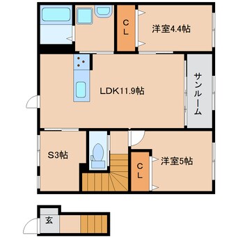 間取図 近鉄橿原線/新ノ口駅 徒歩14分 2階 建築中