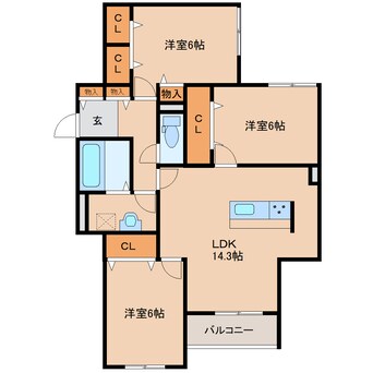 間取図 近鉄南大阪線/橿原神宮前駅 徒歩5分 1階 建築中