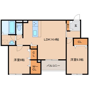 間取図 近鉄南大阪線/橿原神宮前駅 徒歩5分 1階 建築中