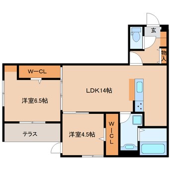 間取図 近鉄橿原線/田原本駅 徒歩14分 1階 建築中