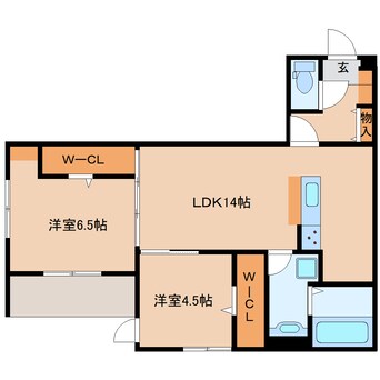 間取図 近鉄橿原線/田原本駅 徒歩14分 3階 建築中