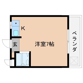 間取図 近鉄大阪線（近畿）/桜井駅 徒歩2分 2階 築35年