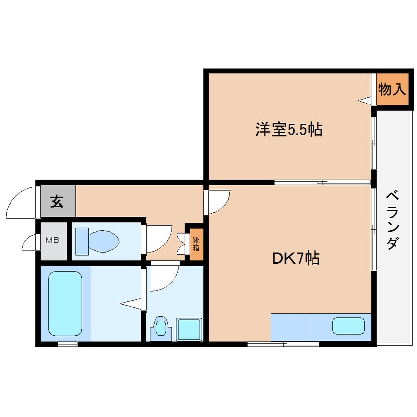 間取図 近鉄大阪線（近畿）/桜井駅 徒歩3分 4階 築36年