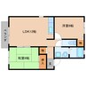 近鉄大阪線（近畿）/大和朝倉駅 徒歩9分 2階 築27年 2LDKの間取り