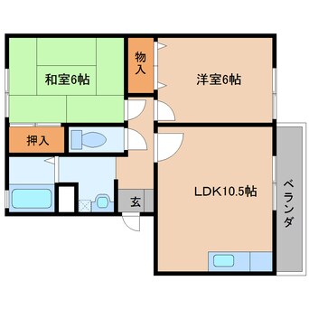 間取図 近鉄大阪線（近畿）/桜井駅 徒歩11分 3階 築23年