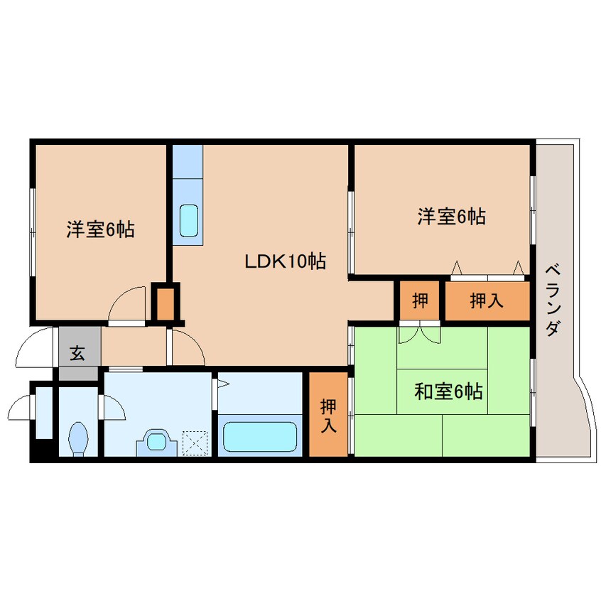 間取図 近鉄大阪線（近畿）/桜井駅 徒歩3分 4階 築31年