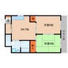 近鉄大阪線（近畿）/桜井駅 徒歩6分 1階 築29年 2DKの間取り