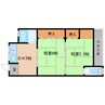 近鉄大阪線（近畿）/桜井駅 徒歩20分 3階 築40年 2DKの間取り