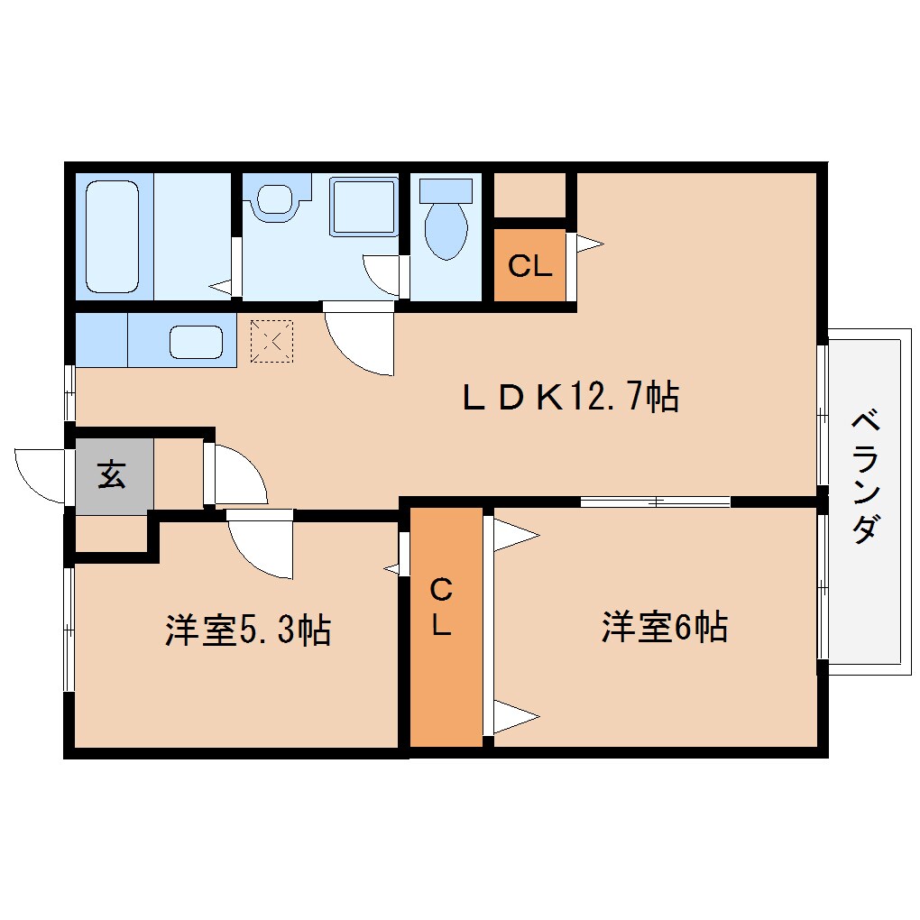 間取り図 近鉄大阪線（近畿）/大福駅 徒歩10分 2階 築31年