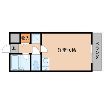 間取図 近鉄大阪線（近畿）/桜井駅 徒歩9分 4階 築25年