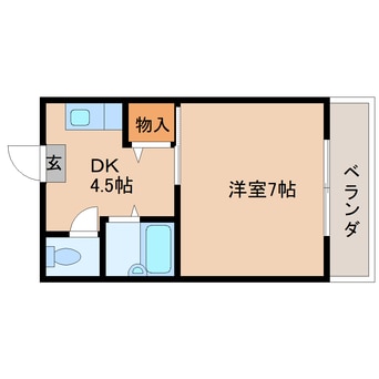 間取図 近鉄大阪線（近畿）/桜井駅 徒歩8分 3階 築35年