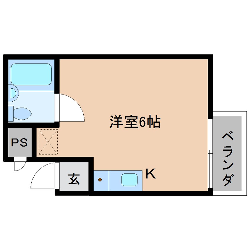 間取図 近鉄大阪線（近畿）/桜井駅 徒歩8分 1階 築26年