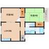 桜井線<万葉まほろば線>/三輪駅 徒歩6分 2階 築27年 2LDKの間取り