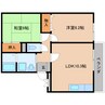 近鉄大阪線（近畿）/桜井駅 徒歩11分 2階 築23年 2LDKの間取り