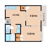 近鉄大阪線（近畿）/桜井駅 徒歩20分 2階 築37年 2DKの間取り
