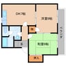桜井線<万葉まほろば線>/三輪駅 徒歩7分 2階 築31年 2DKの間取り