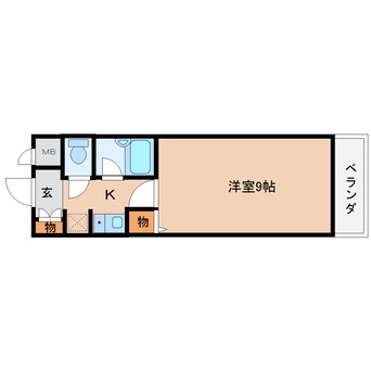 間取図 近鉄大阪線（近畿）/桜井駅 徒歩2分 3階 築21年