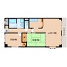 近鉄大阪線（近畿）/桜井駅 徒歩1分 3階 築23年 2LDKの間取り