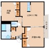 近鉄大阪線（近畿）/桜井駅 徒歩5分 2階 築22年 2LDKの間取り