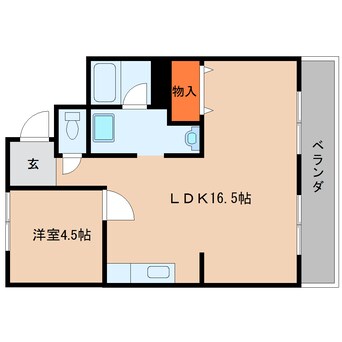 間取図 近鉄大阪線（近畿）/桜井駅 徒歩10分 1階 築37年