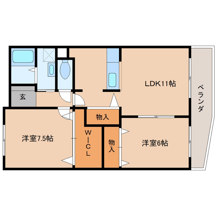 間取図 近鉄大阪線（近畿）/桜井駅 徒歩20分 4階 築20年