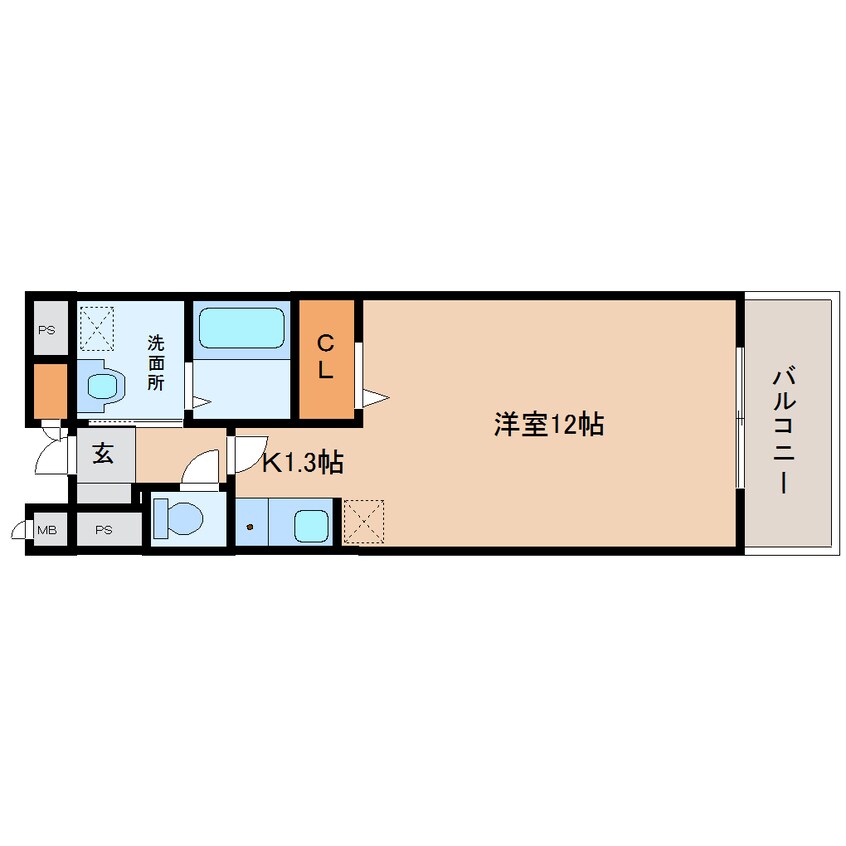 間取図 近鉄大阪線（近畿）/桜井駅 徒歩9分 2階 築18年