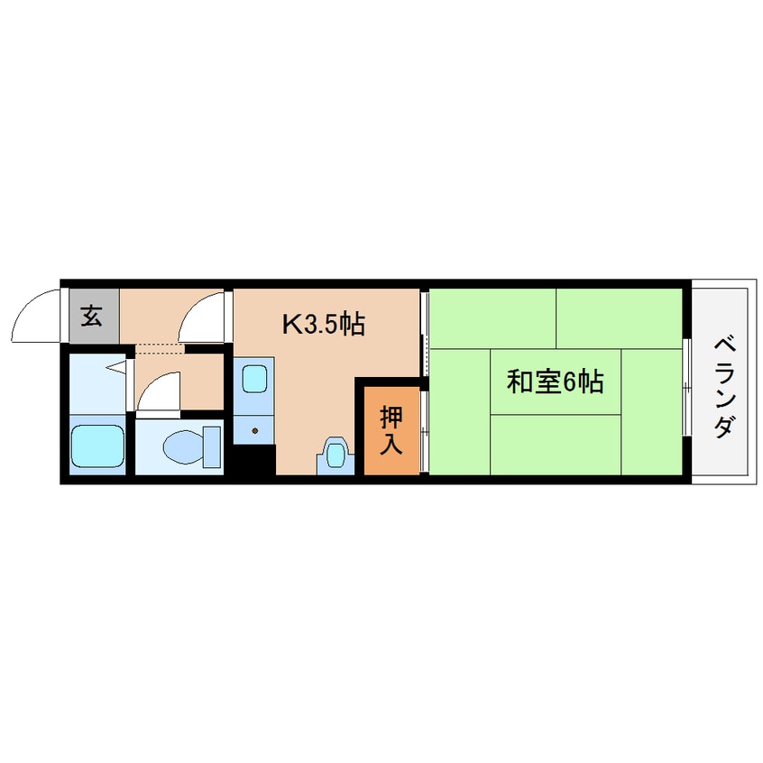 間取図 近鉄大阪線（近畿）/桜井駅 徒歩17分 5階 築34年