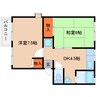 近鉄大阪線（近畿）/桜井駅 徒歩25分 2階 築32年 2DKの間取り