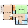 近鉄大阪線（近畿）/桜井駅 徒歩25分 2階 築33年 2DKの間取り